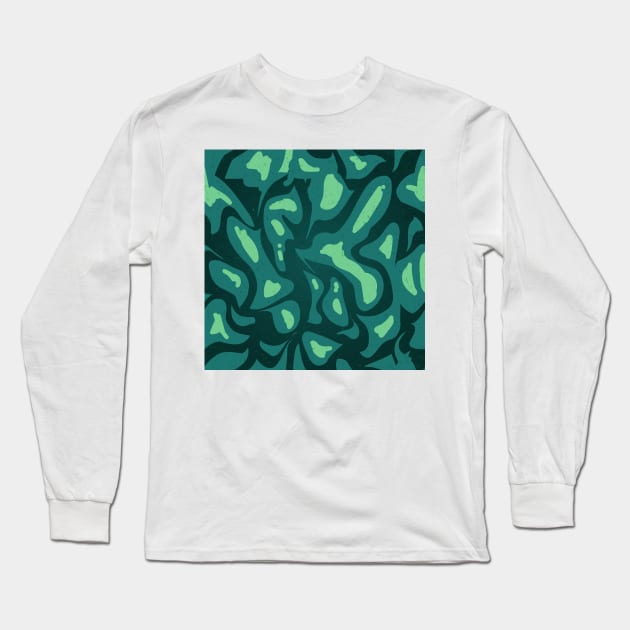 Army Green On Long Sleeve T-Shirt by Creative Has
